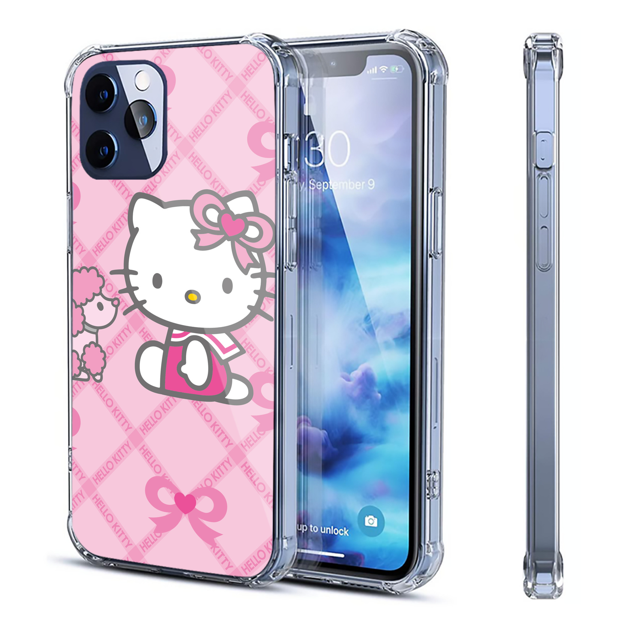 （画像用） Hello Kitty ハローキティ 【iPhone 12シリーズ対応】透明スマホケース（クリアソフトケース）
